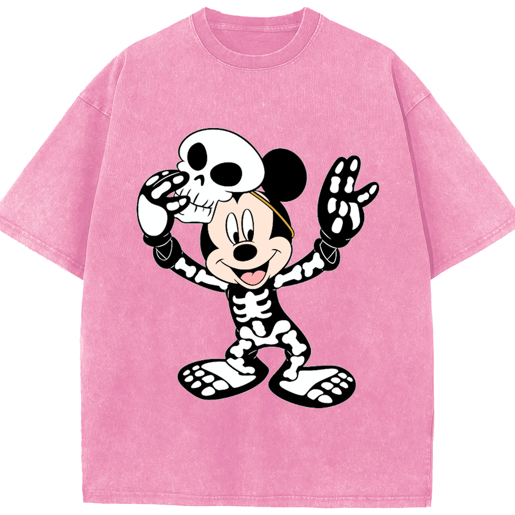（画像用） ミッキーマウス Mickey Mouse 綿100% ヴィンテージ風 半袖Tシャツ（フロントプリント）